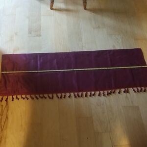 Elegant Burgundy Table Runner